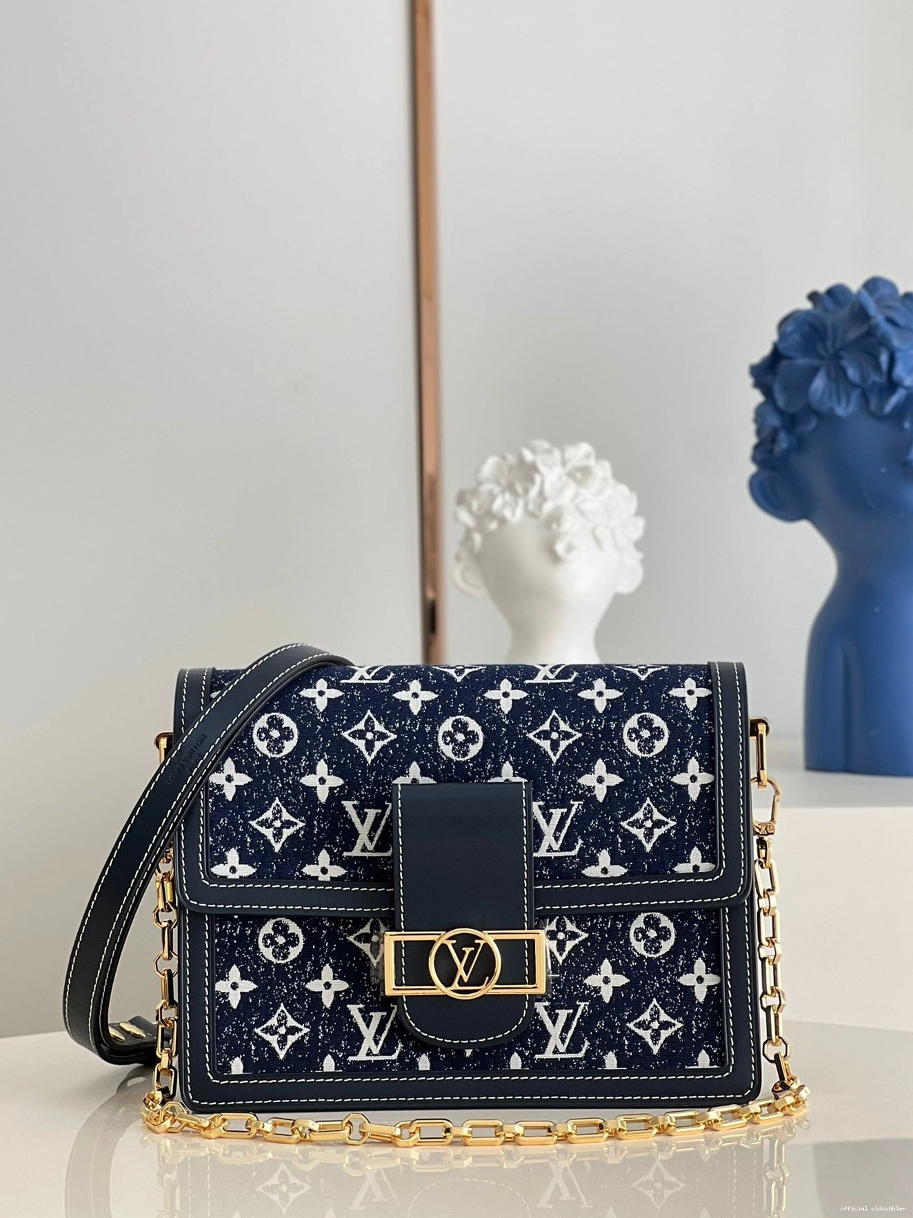 Official oldcobbler VUITTON DAUPHINE LOUIS MM 0731
